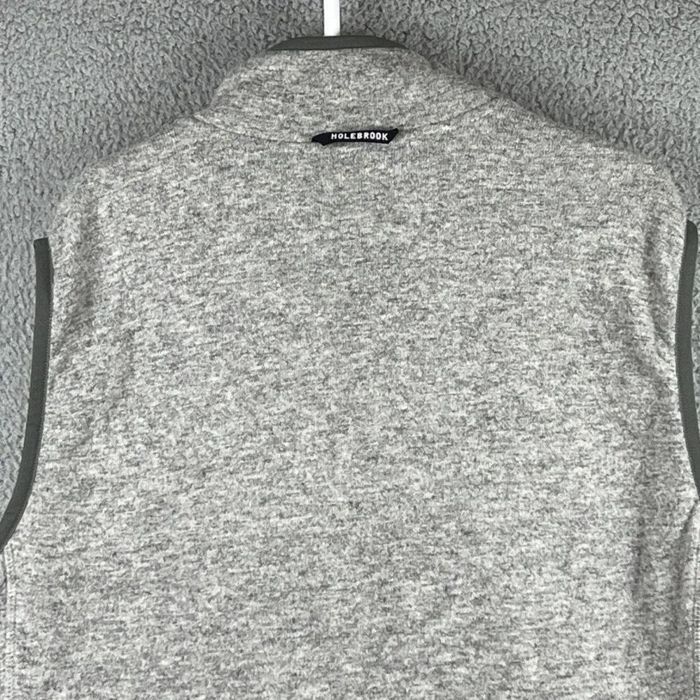 Holebrook Sweden Vest Men's XXL Heather Grey Wool Blend Full‎ Zip Zipped Pockets